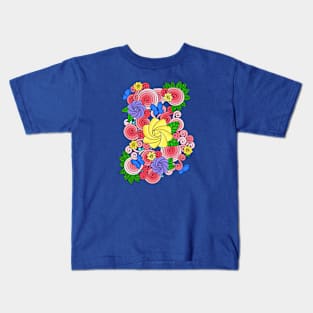 Flowers and Butterflies Kids T-Shirt